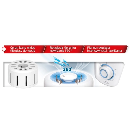 MPM Ultradźwiękowy Nawilżacz Powietrza MNP-03